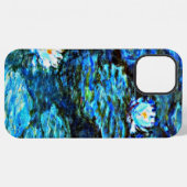 Coque iPhone 12 Pro Max Monet - Lys d'eau, Bleu, (Verso Horizontal)