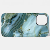 Coque iPhone 12 Pro Max Monogramme motif marbre Cool (Verso Horizontal)