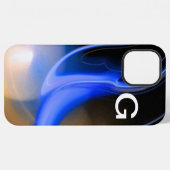 Coque iPhone 12 Pro Max monogramme perle ALIEN violet (Verso Horizontal)