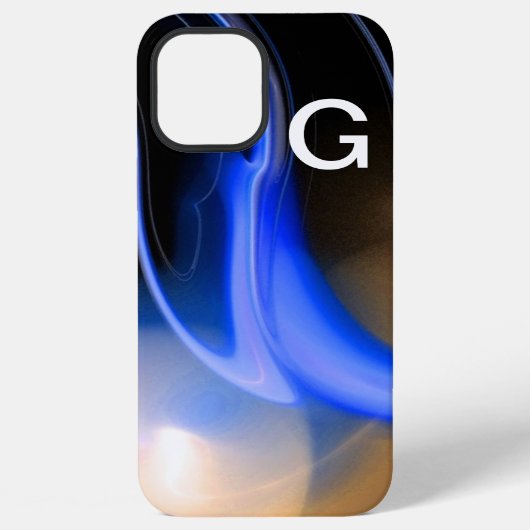 Coque iPhone 12 Pro Max monogramme perle ALIEN violet (Verso)