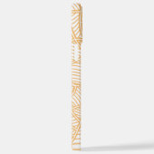 Coque iPhone 12 Pro Max Mosaïque feuille aléatoire pâle orange (Côté droit)