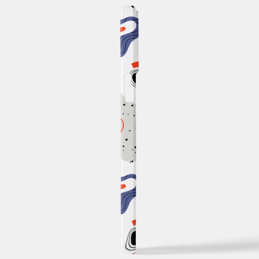 Coque iPhone 12 Pro Max Motif Abstrait des tourbillons et des cercles (Côté droit)