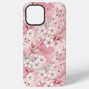 Coque iPhone 12 Pro Max Motif de fleurs Sakura rose