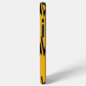Coque iPhone 12 Pro Max Motif de Zigzag noir jaune (Côté gauche)