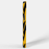Coque iPhone 12 Pro Max Motif de Zigzag noir jaune (Côté droit)