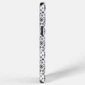 Coque iPhone 12 Pro Max Motif décoratif arabesque noir blanc mignon (Côté droit)