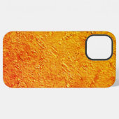 Coque iPhone 12 Pro Max Mur défectueux avec texture jaune et orange (Verso Horizontal)