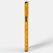 Coque iPhone 12 Pro Max Mur défectueux avec texture jaune et orange (Côté droit)