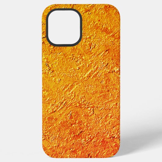 Coque iPhone 12 Pro Max Mur défectueux avec texture jaune et orange (Verso)