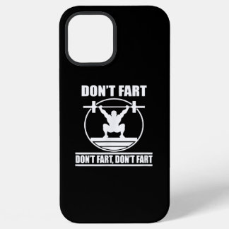 Coque iPhone 12 Pro Max Ne pas péter drôle Gym Workout Squat pour Bodybuil