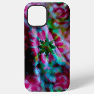 Coque iPhone 12 Pro Max Ombres d'étoiles sur des taches fleuries, couleurs