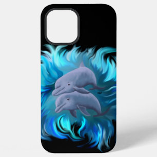 Coque iPhone 12 Pro Max Paire de dauphins
