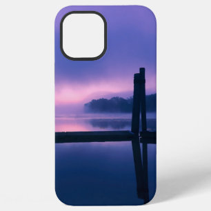 Coque iPhone 12 Pro Max Paix et Sérénité - Lever de soleil violet et rose