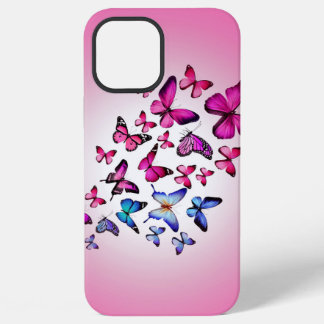 Coque iPhone 12 Pro Max papillon de couleur variée, volant, coloré