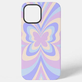 Coque iPhone 12 Pro Max Papillon Psychédélique Groovy Esthétique Pastel