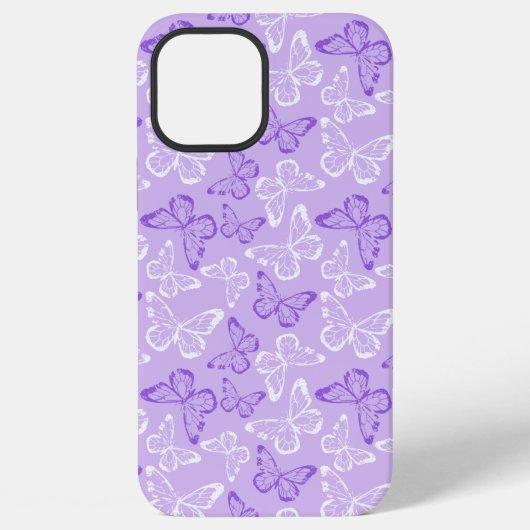 Coque iPhone 12 Pro Max Papillon Violet (Verso)