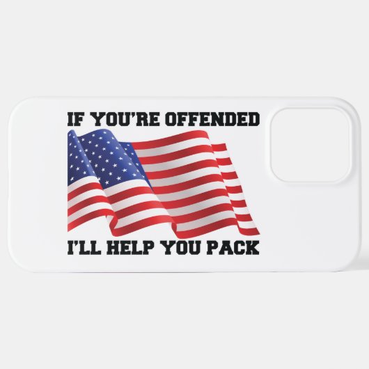 Coque iPhone 12 Pro Max patriote américain (Retour horizontal)