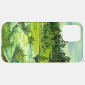 Coque iPhone 12 Pro Max peinture de vallée verte Aquarelle (Retour horizontal)