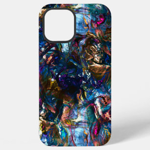 Coque iPhone 12 Pro Max Peintures lourdes collées se chevauchant dans un m