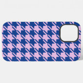 Coque iPhone 12 Pro Max Pied de fond rose+Motif bleu (Verso Horizontal)