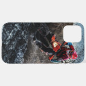 Coque iPhone 12 Pro Max Pilote de vélo droit jetez l'oreiller (Retour horizontal)