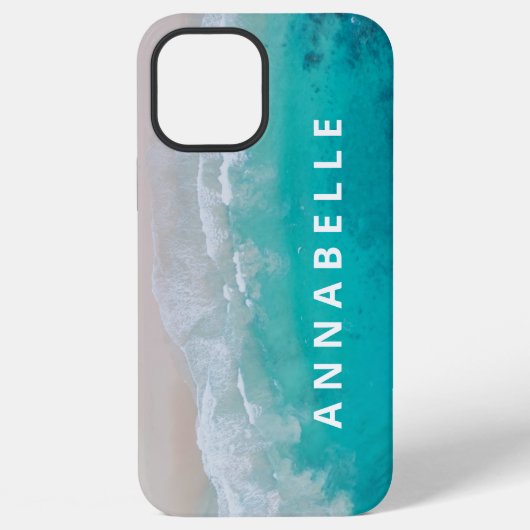 Coque iPhone 12 Pro Max plage de sable tropical océan grad classe de (Verso)