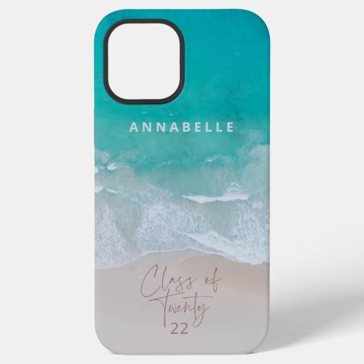 Coque iPhone 12 Pro Max plage de sable tropical océan grad classe de (Verso)