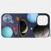 Coque iPhone 12 Pro Max Planètes du système solaire (Verso Horizontal)