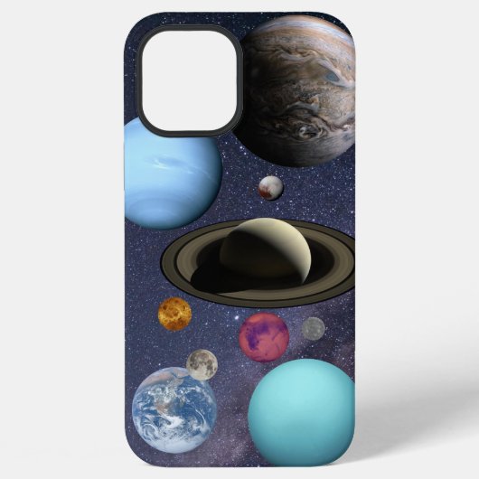 Coque iPhone 12 Pro Max Planètes du système solaire (Verso)
