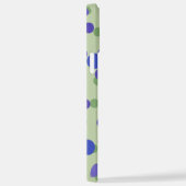 Coque iPhone 12 Pro Max points verts violets et bleus (Côté droit)