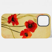 Coque iPhone 12 Pro Max Poppies d'aquarelle (Verso Horizontal)