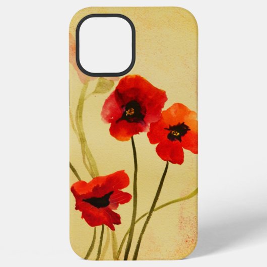 Coque iPhone 12 Pro Max Poppies d'aquarelle (Verso)