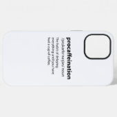 Coque iPhone 12 Pro Max Procaffination Funny Dictionnaire Définition (Verso Horizontal)