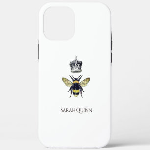 Coque iPhone 12 Pro Max Queen Bee Avec Sa Couronne Illustration Artistique