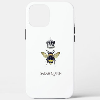 Coque iPhone 12 Pro Max Queen Bee Avec Sa Couronne Illustration Artistique
