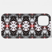 Coque iPhone 12 Pro Max Rapport noir chromé à "ruby", formes virtuelles (Verso Horizontal)