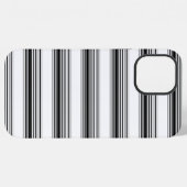 Coque iPhone 12 Pro Max Rayures blanches noires modernes (Verso Horizontal)