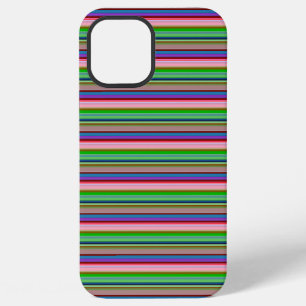 Coque iPhone 12 Pro Max Rayures colorées chaudes
