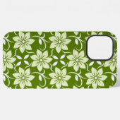 Coque iPhone 12 Pro Max Répétition de Fleur d'Olivier (Verso Horizontal)