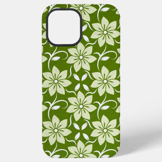 Coque iPhone 12 Pro Max Répétition de Fleur d'Olivier (Verso)