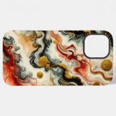 Coque iPhone 12 Pro Max Rivières dorées (Verso Horizontal)