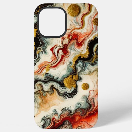 Coque iPhone 12 Pro Max Rivières dorées (Verso)