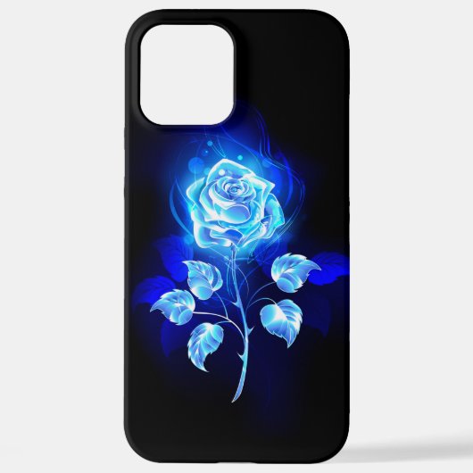 Coque iPhone 12 Pro Max Rose bleu brûlant (Verso)
