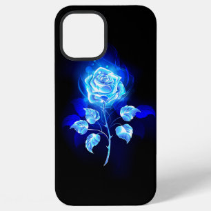 Coque iPhone 12 Pro Max Rose bleue brûlante