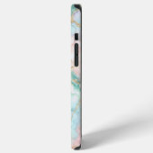 Coque iPhone 12 Pro Max Rose Blue Gold Marble (Côté gauche)