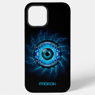 Coque iPhone 12 Pro Max Sacs téléphoniques personnalisés Cyber Circuit Eye
