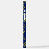 Coque iPhone 12 Pro Max Sagittarius Zodiac+Astrology Symbols Ptn Gld+Blues (Côté gauche)
