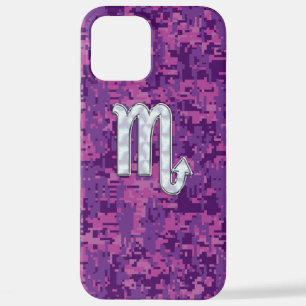 Coque iPhone 12 Pro Max Scorpio Zodiac Sign on Pink Camo