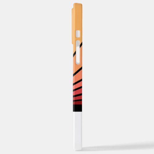 Coque iPhone 12 Pro Max Soleil Art déco à l'aube (Côté gauche)