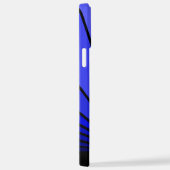 Coque iPhone 12 Pro Max Soleil Art déco en bleu (Côté droit)